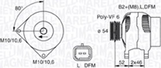 Magneti Marelli 063730027010 - Генератор unicars.by