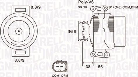 Magneti Marelli 063731996010 - Генератор unicars.by