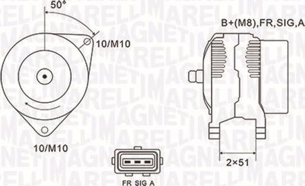 Magneti Marelli 063731941010 - Генератор unicars.by