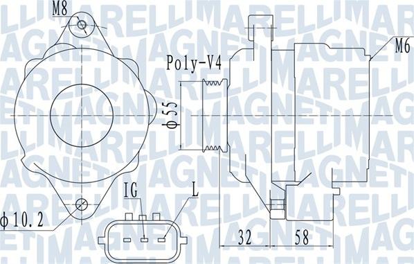 Magneti Marelli 063731943010 - Генератор unicars.by