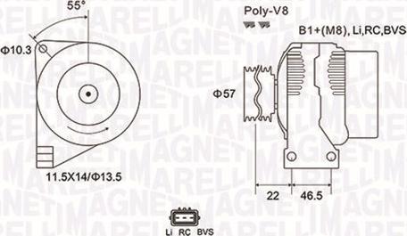 Magneti Marelli 063731958010 - Генератор unicars.by