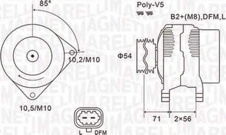 Magneti Marelli 063731960010 - Генератор unicars.by