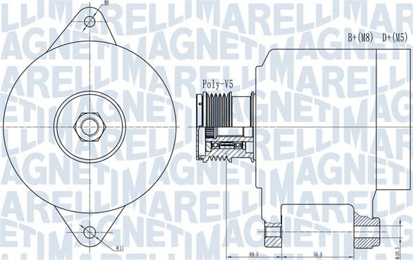 Magneti Marelli 063731909010 - Генератор unicars.by