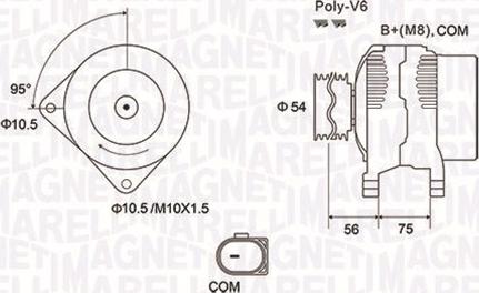 Magneti Marelli 063731904010 - Генератор unicars.by