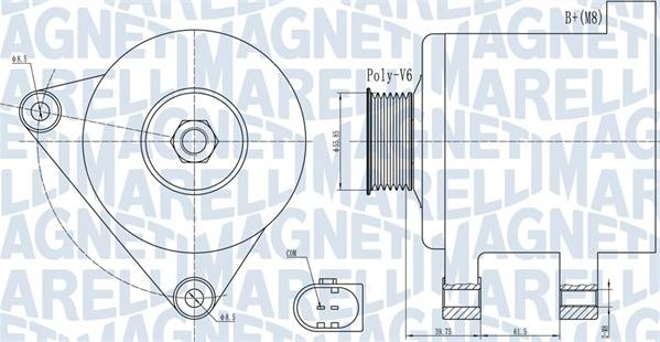 Magneti Marelli 063731910010 - Генератор unicars.by