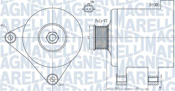 Magneti Marelli 063731918010 - Генератор unicars.by