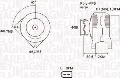 Magneti Marelli 063731912010 - Генератор unicars.by