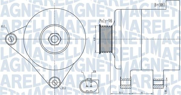 Magneti Marelli 063731985010 - Генератор unicars.by