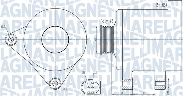 Magneti Marelli 063731986010 - Генератор unicars.by