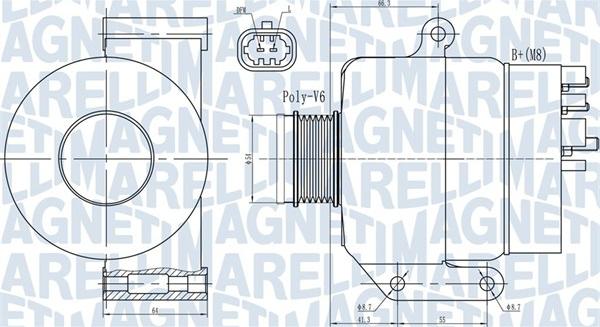 Magneti Marelli 063731987010 - Генератор unicars.by