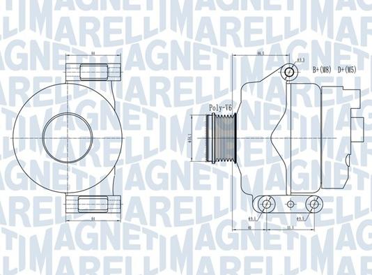 Magneti Marelli 063731934010 - Генератор unicars.by