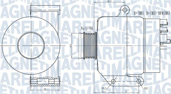 Magneti Marelli 063731935010 - Генератор unicars.by