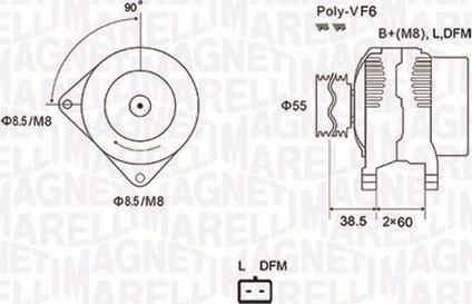 Magneti Marelli 063731933010 - Генератор unicars.by