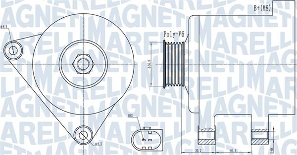 Magneti Marelli 063731937010 - Генератор unicars.by