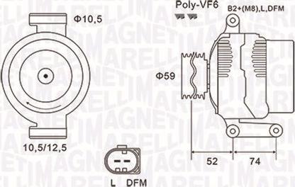 Magneti Marelli 063731928010 - Генератор unicars.by