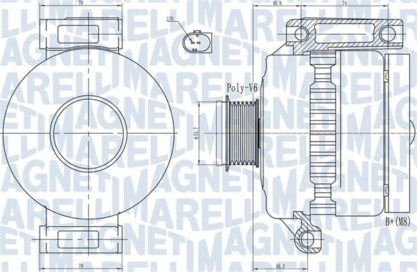 Magneti Marelli 063731923010 - Генератор unicars.by