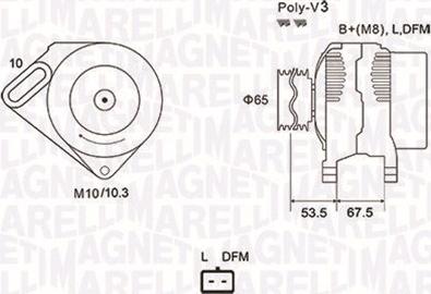 Magneti Marelli 063731976010 - Генератор unicars.by