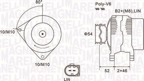 Magneti Marelli 063731970010 - Генератор unicars.by