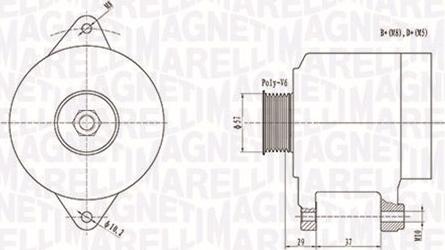 Magneti Marelli 063731978010 - Генератор unicars.by