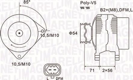 Magneti Marelli 063731973010 - Генератор unicars.by