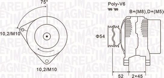 Magneti Marelli 063731496010 - Генератор unicars.by