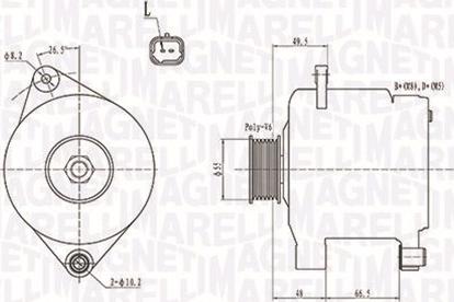 Magneti Marelli 063731444010 - Генератор unicars.by