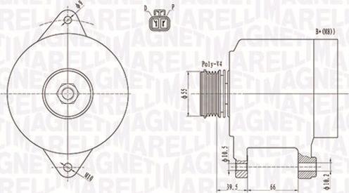 Magneti Marelli 063731409010 - Генератор unicars.by