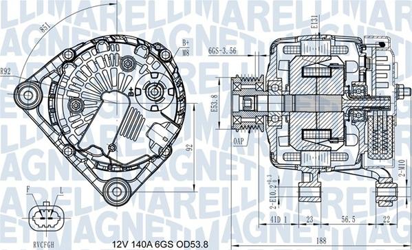 Magneti Marelli 063731406710 - Генератор unicars.by