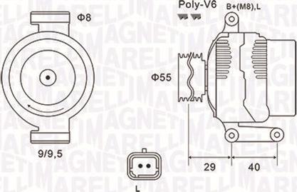 Magneti Marelli 063731484010 - Генератор unicars.by