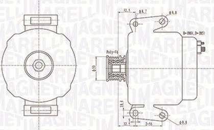 Magneti Marelli 063731481010 - Генератор unicars.by