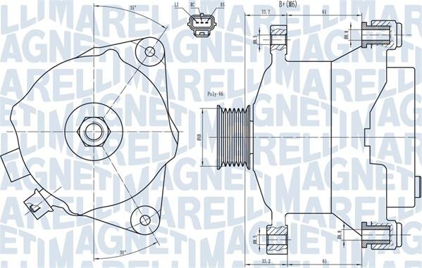 Magneti Marelli 063731483010 - Генератор unicars.by