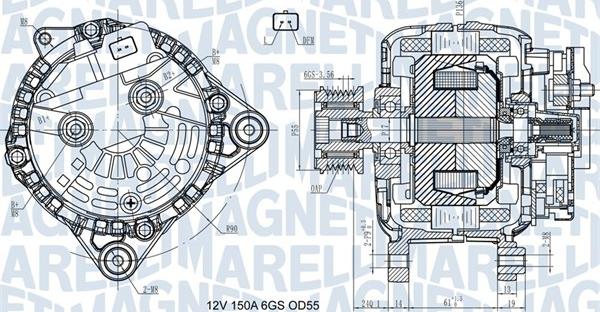 Magneti Marelli 063731435410 - Генератор unicars.by