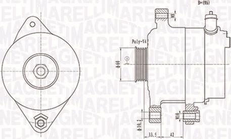 Magneti Marelli 063731595010 - Генератор unicars.by