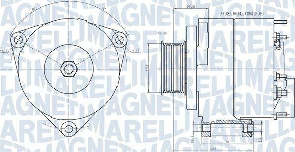 Magneti Marelli 063731593010 - Генератор unicars.by