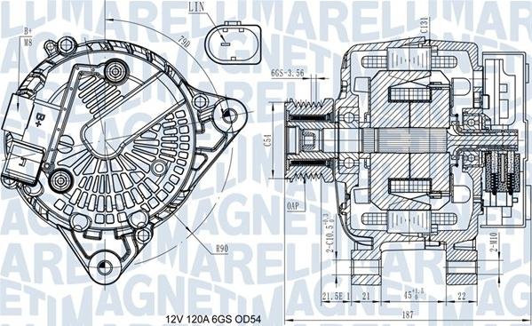 Magneti Marelli 063731545910 - Генератор unicars.by