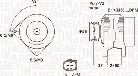 Magneti Marelli 063731541010 - Генератор unicars.by