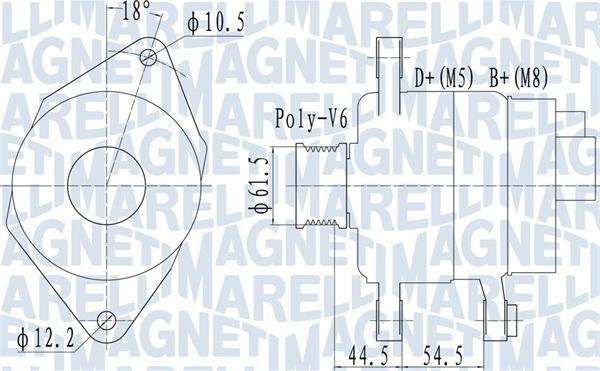 Magneti Marelli 063731558010 - Генератор unicars.by