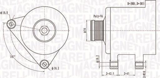 Magneti Marelli 063731553010 - Генератор unicars.by