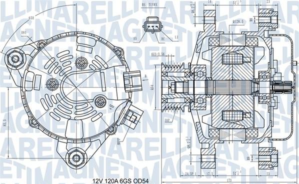 Magneti Marelli 063731557910 - Генератор unicars.by