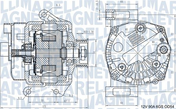 Magneti Marelli 063731562210 - Генератор unicars.by