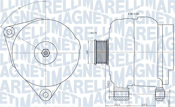 Magneti Marelli 063731501010 - Генератор unicars.by