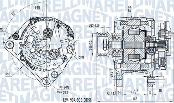 Magneti Marelli 063731512010 - Генератор unicars.by