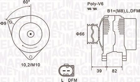 Magneti Marelli 063731588010 - Генератор unicars.by