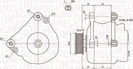 Magneti Marelli 063731587010 - Генератор unicars.by