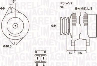 Magneti Marelli 063731530010 - Генератор unicars.by