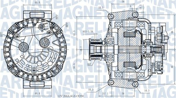 Magneti Marelli 063731531810 - Генератор unicars.by