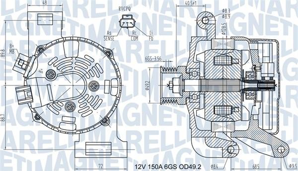 Magneti Marelli 063731575010 - Генератор unicars.by