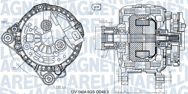 Magneti Marelli 063731576710 - Генератор unicars.by