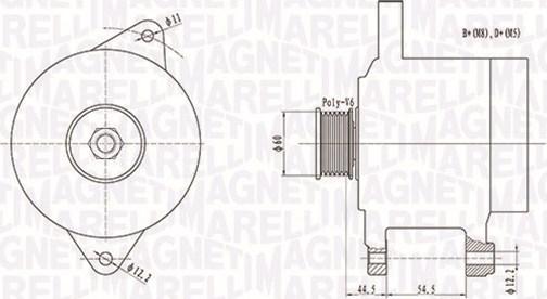 Magneti Marelli 063731696010 - Генератор unicars.by