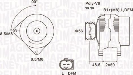 Magneti Marelli 063731644010 - Генератор unicars.by